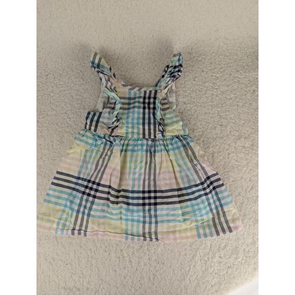 Janie And Jack Girls 12 Months Ice Cream Social Gingham Calico Dress - Picture 1 of 6